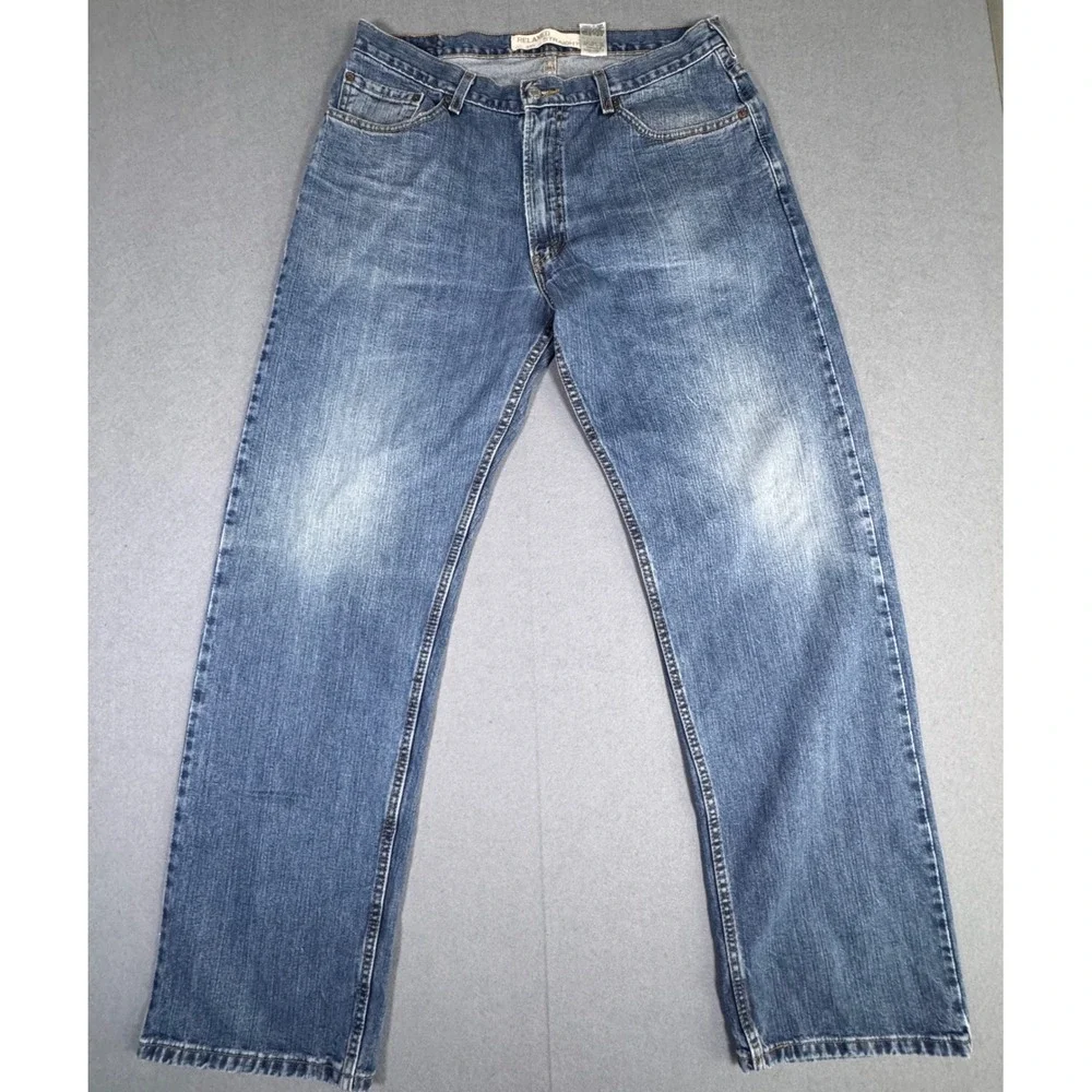 Levi's 559 Relaxed Straight Jeans Mens 36x33 Blue Denim Medium Wash Classic